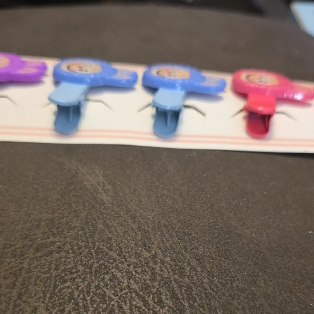 Labubu Pink, Blue, Purple Metal 6 Hair Clips